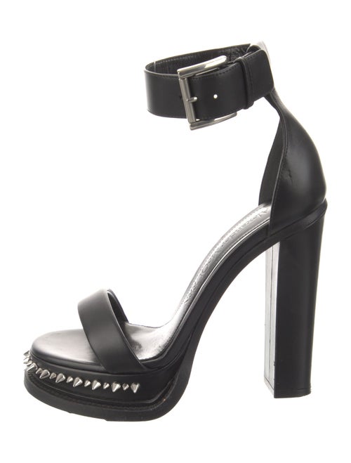 Alexander McQueen Leather Studded Accents Sandals