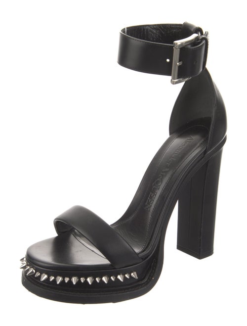 Alexander McQueen Leather Studded Accents Sandals