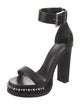 Alexander McQueen Leather Studded Accents Sandals
