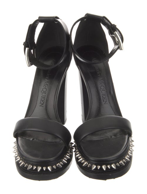 Alexander McQueen Leather Studded Accents Sandals