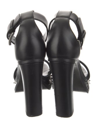 Alexander McQueen Leather Studded Accents Sandals