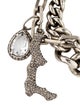 Alexander McQueen Crystal Coral Charm Link Bracelet