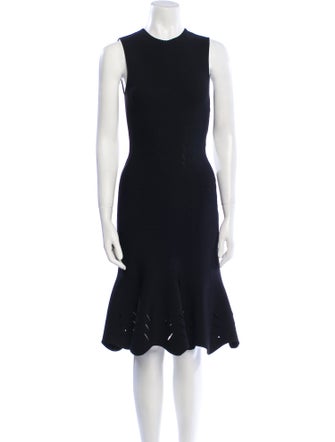 Alexander McQueen Crew Neck Knee-Length Dress