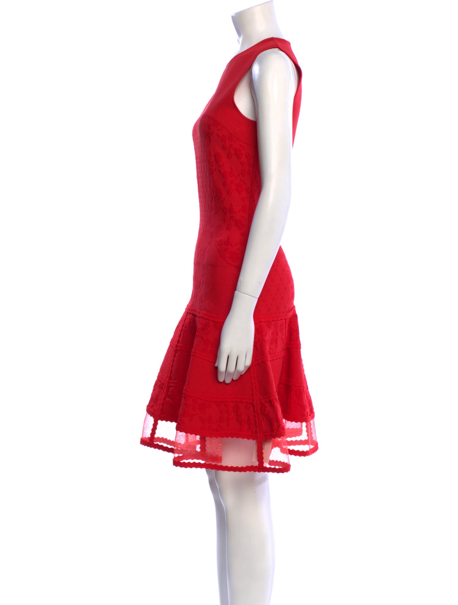 Alexander McQueen Crew Neck Knee-Length Dress