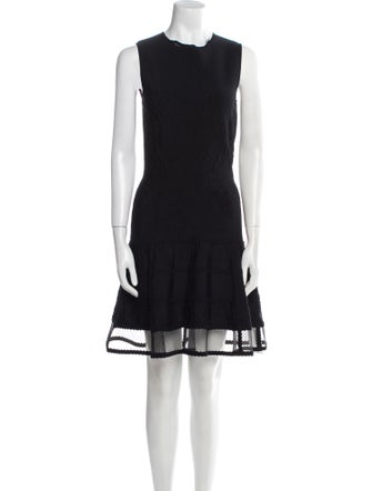 Alexander McQueen Virgin Wool Mini Dress