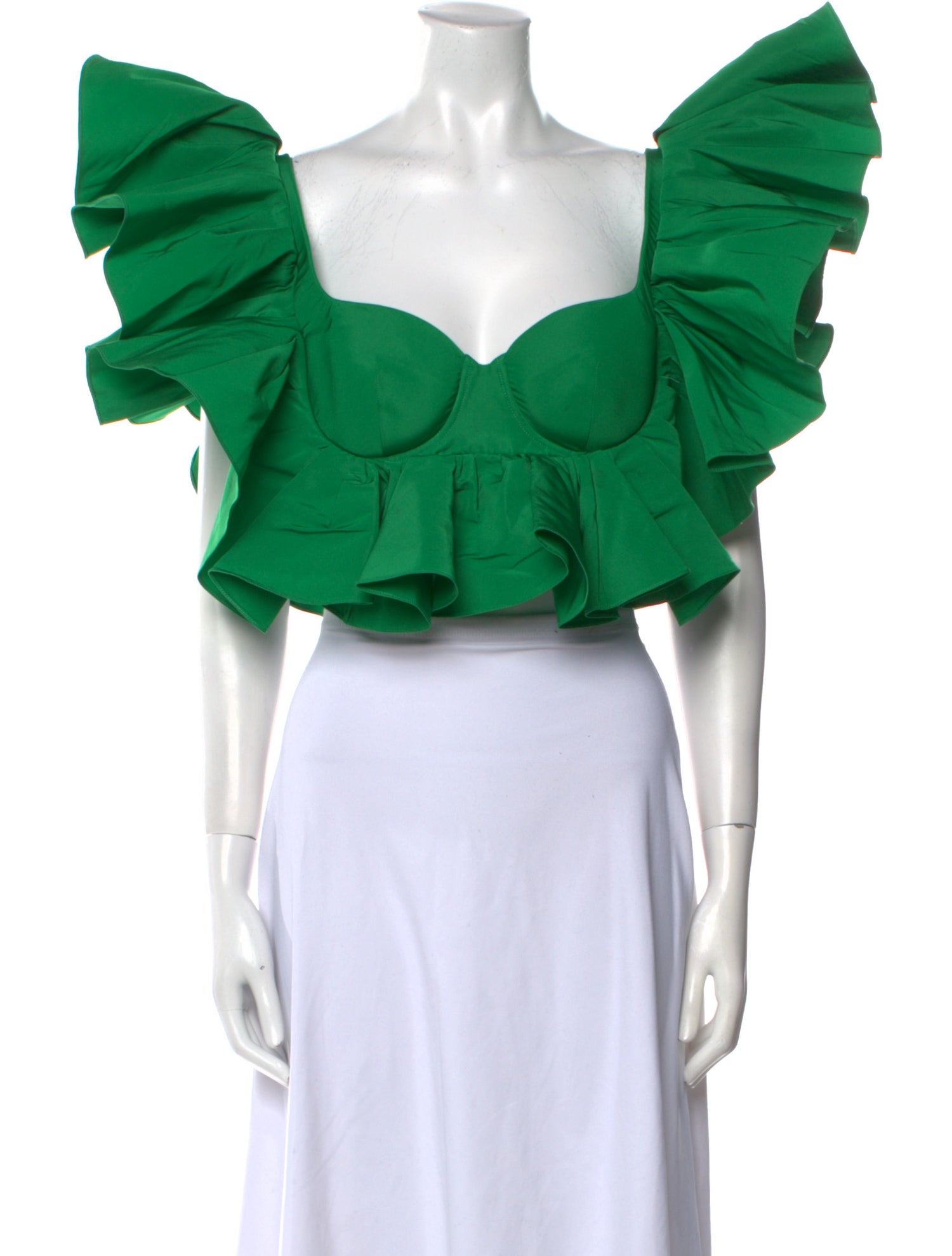 Alexander McQueen Square Neckline Short Sleeve Crop Top w/ Tags