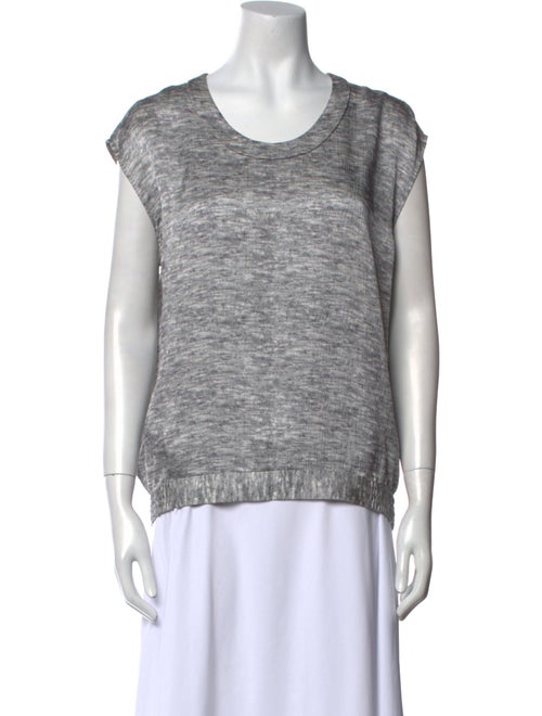 Alexander McQueen Silk Scoop Neck Tank Top
