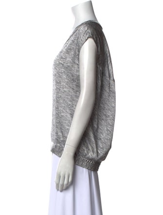 Alexander McQueen Silk Scoop Neck Tank Top