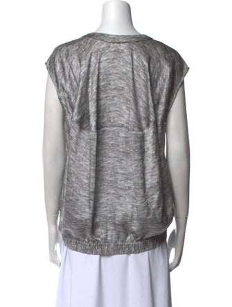 Alexander McQueen Silk Scoop Neck Tank Top