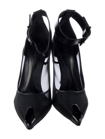 Alexander McQueen Leather Mesh Accents Pumps