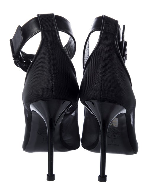Alexander McQueen Leather Mesh Accents Pumps