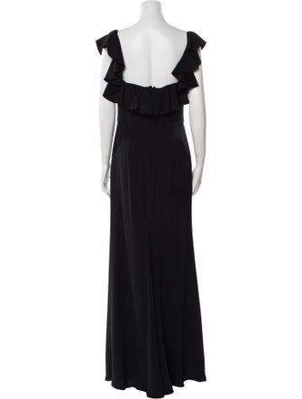 Alexander McQueen Square Neckline Long Dress