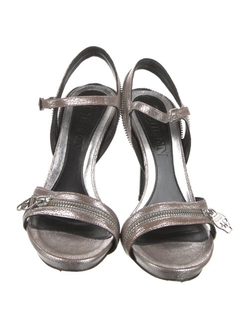 Alexander McQueen Skull Leather Slingback Sandals