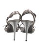 Alexander McQueen Skull Leather Slingback Sandals