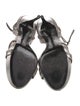 Alexander McQueen Skull Leather Slingback Sandals