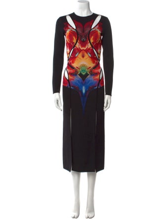 Alexander McQueen Printed Long Dress