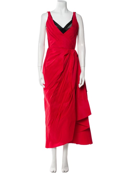 Alexander McQueen V-Neck Long Dress