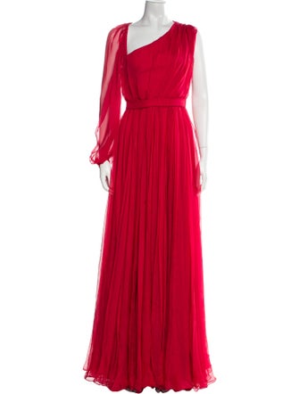 Alexander McQueen Silk Long Dress