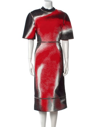 Alexander McQueen Printed Midi Length Dress