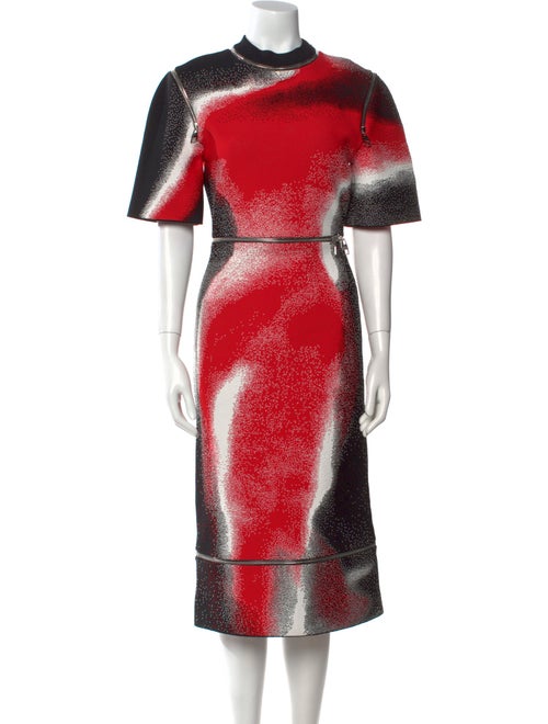 Alexander McQueen Printed Midi Length Dress