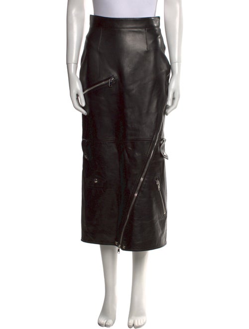Alexander McQueen Silk Midi Length Skirt