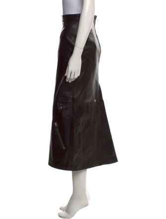 Alexander McQueen Silk Midi Length Skirt