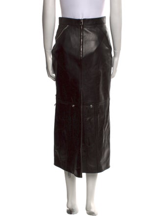 Alexander McQueen Silk Midi Length Skirt