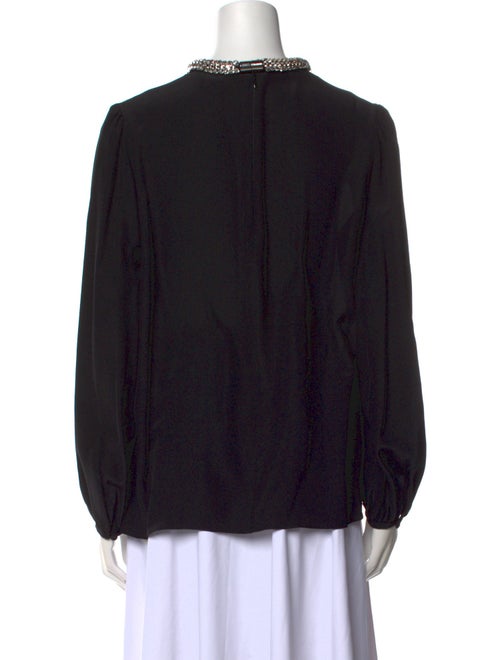 Alexander McQueen Silk Mock Neck Blouse