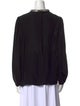 Alexander McQueen Silk Mock Neck Blouse