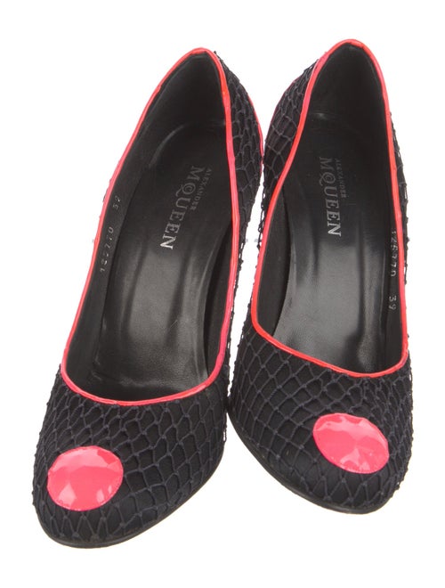 Alexander McQueen Snakeskin Colorblock Pattern Pumps