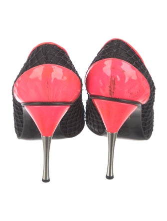 Alexander McQueen Snakeskin Colorblock Pattern Pumps