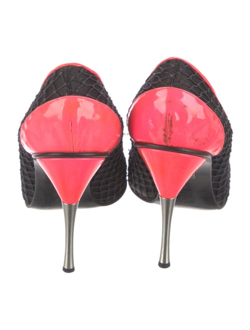 Alexander McQueen Snakeskin Colorblock Pattern Pumps