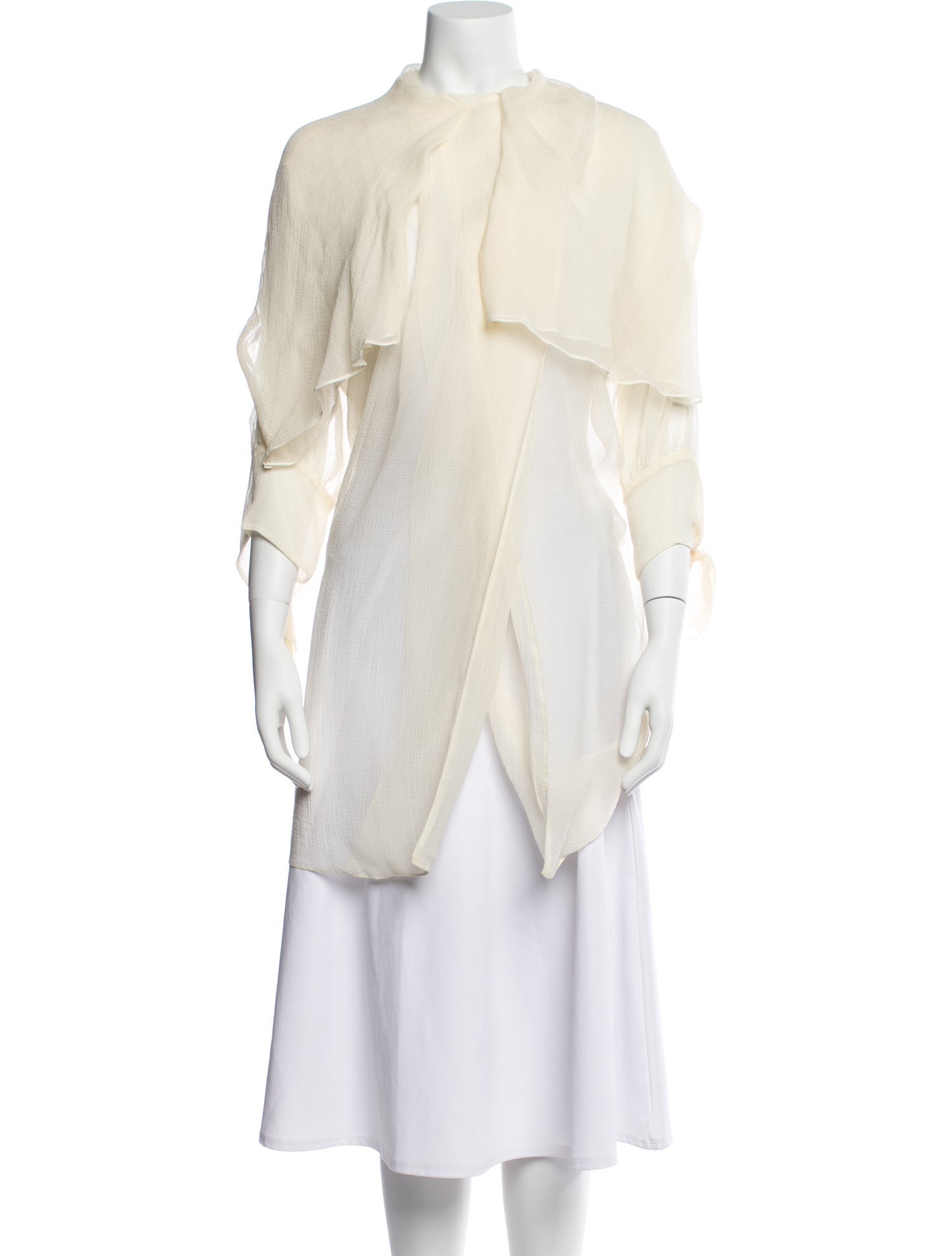 Alexander McQueen Silk Mock Neck Sweater