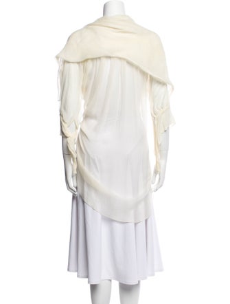 Alexander McQueen Silk Mock Neck Sweater