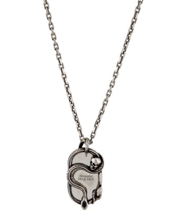 Alexander McQueen Snake & Skull Pendant Necklace