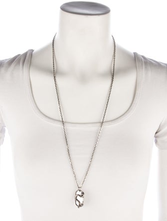 Alexander McQueen Snake & Skull Pendant Necklace