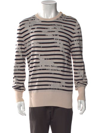 Alexander McQueen Striped Crew Neck Pullover