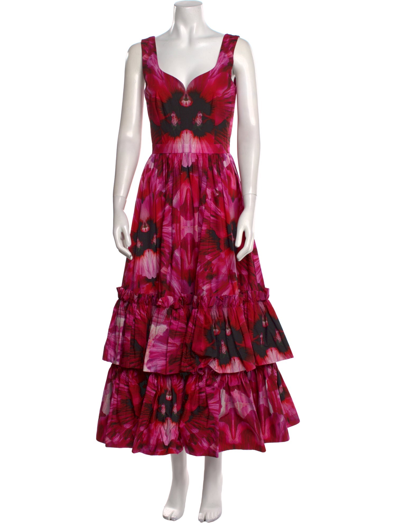 Alexander McQueen Floral Print Long Dress