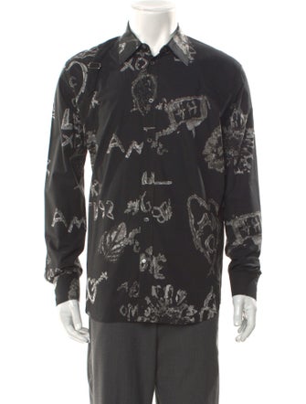 Alexander McQueen Printed Long Sleeve Shirt