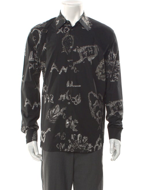 Alexander McQueen Printed Long Sleeve Shirt