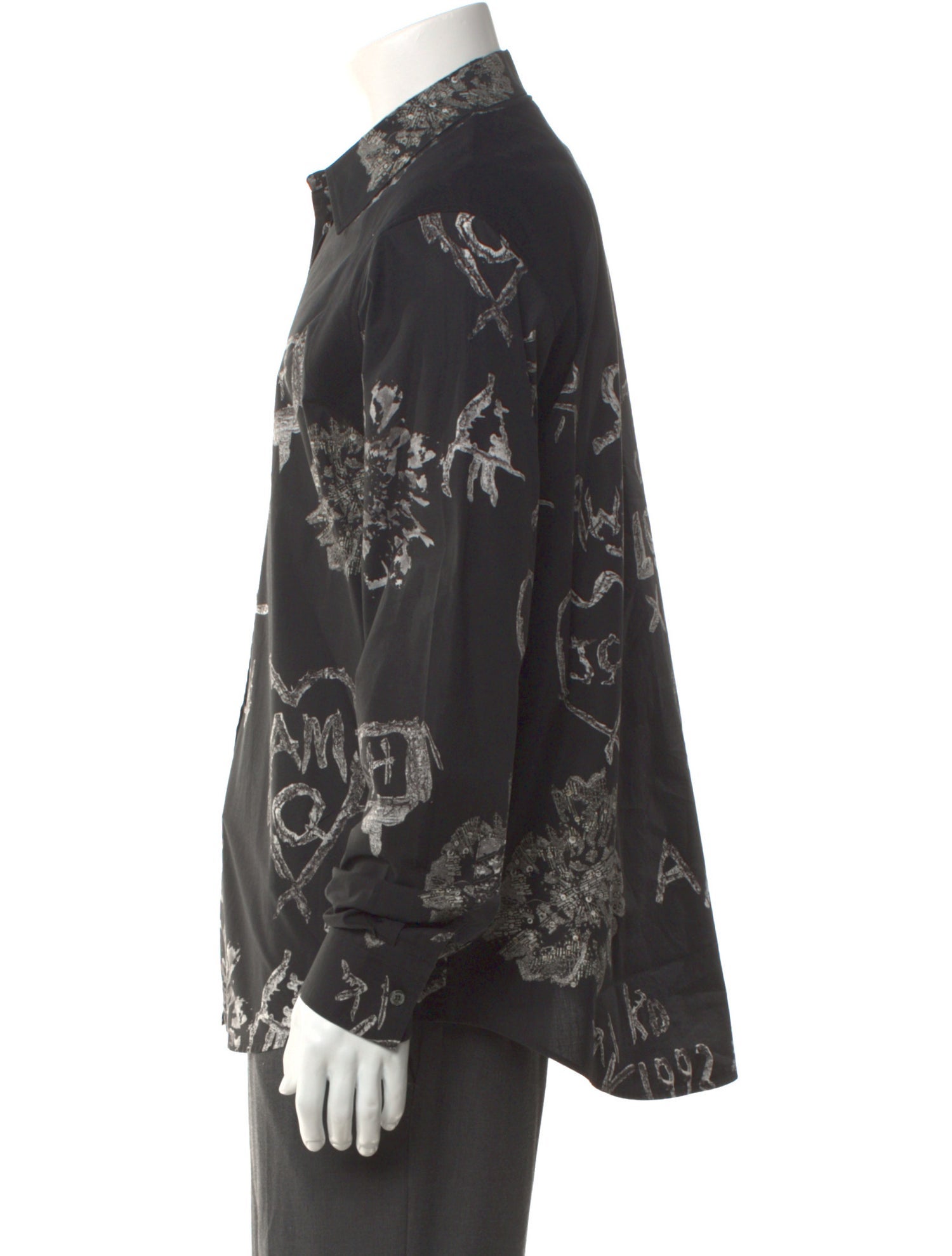 Alexander McQueen Printed Long Sleeve Shirt