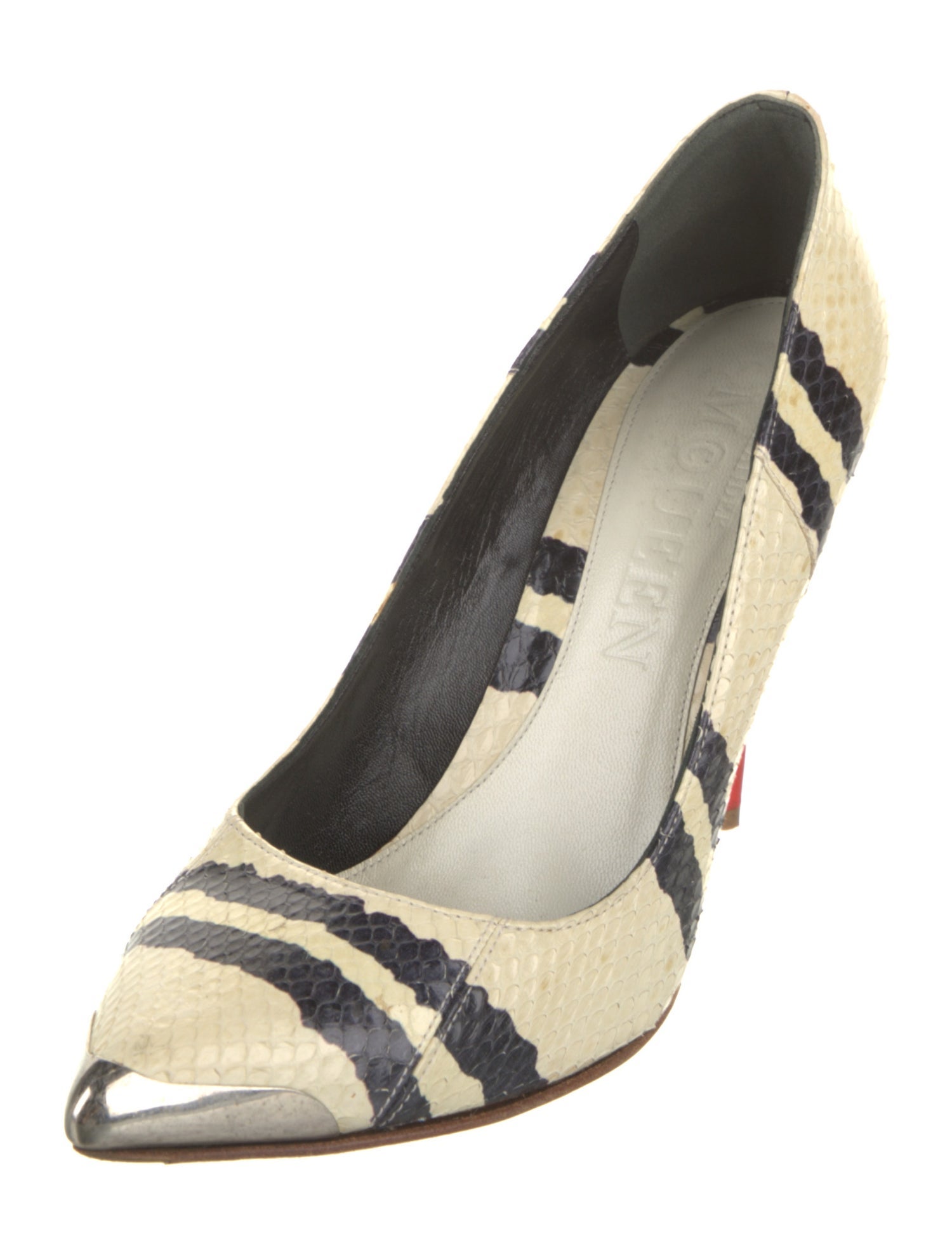 Alexander McQueen Embossed Leather Animal Print Pumps