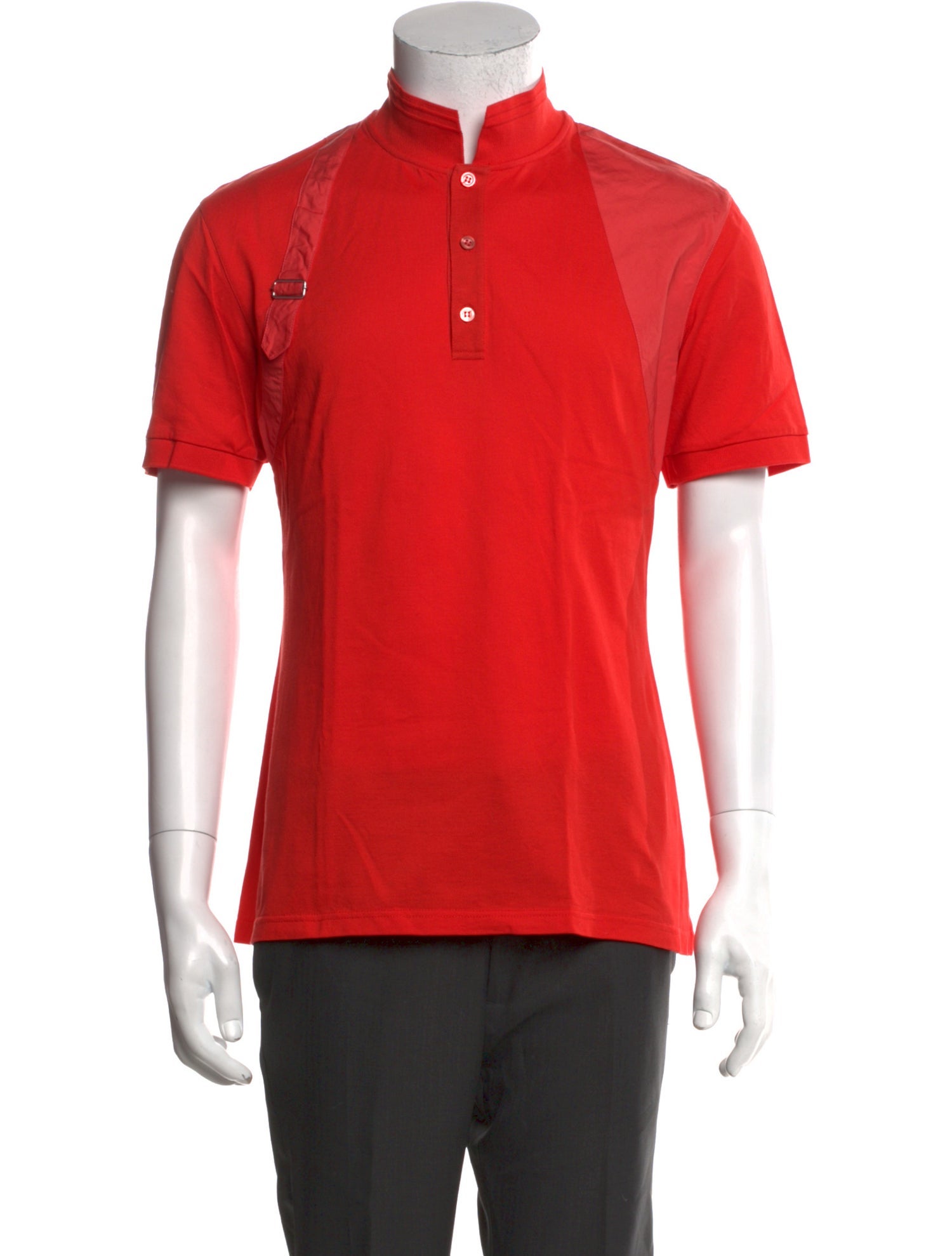 Alexander McQueen Collar Short Sleeve Polo Shirt