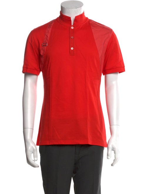 Alexander McQueen Collar Short Sleeve Polo Shirt