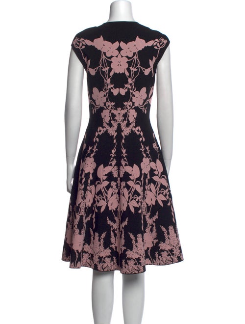 Alexander McQueen Floral Print Midi Length Dress