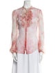 Alexander McQueen Silk Floral Print Blouse