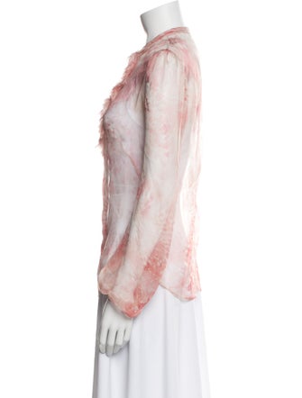 Alexander McQueen Silk Floral Print Blouse