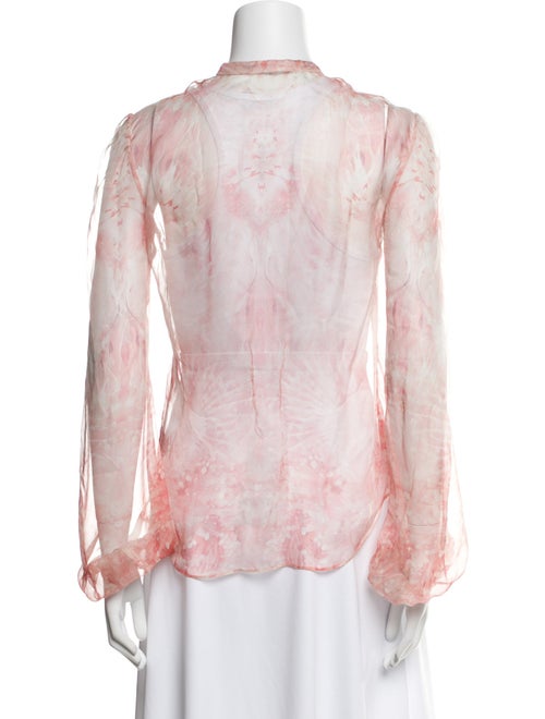 Alexander McQueen Silk Floral Print Blouse