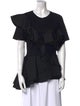 Alexander McQueen Crew Neck Short Sleeve Blouse