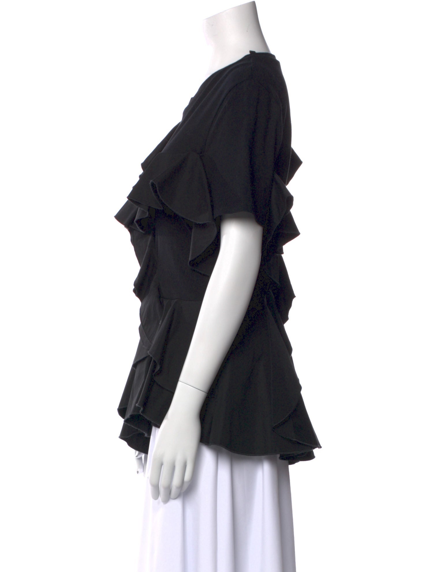 Alexander McQueen Crew Neck Short Sleeve Blouse